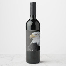 Sterke Elegant Bald Eagle Custom Wine Labels Wijn Etiket