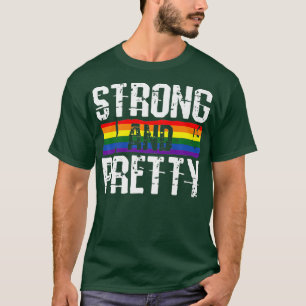 Sterke en Gay Pride Gym Lifting Workout T-shirt