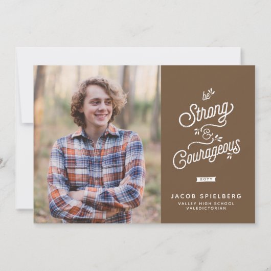 Sterke en moedige aankondiging van Afstuderen (Voorkant)