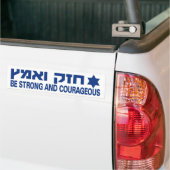 Sterke en moedige BUMPER zijn Bumpersticker (Op Truck)