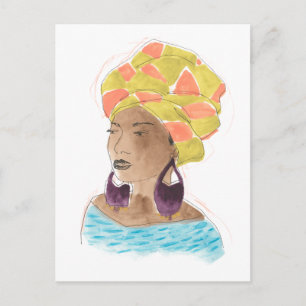 Sterke en mooie dame briefkaart