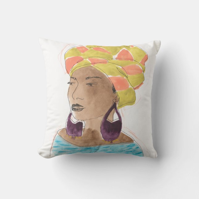 Sterke en mooie dame kussen (Voorkant)