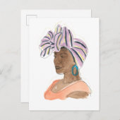 Sterke en mooie vrouw briefkaart (Voorkant / Achterkant)