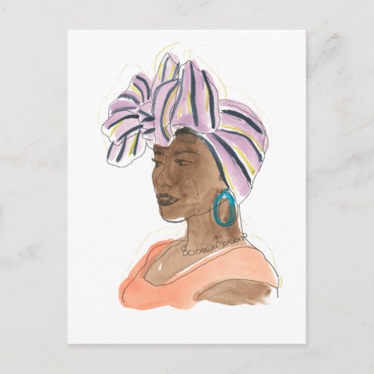 Sterke en mooie vrouw briefkaart (Voorkant)