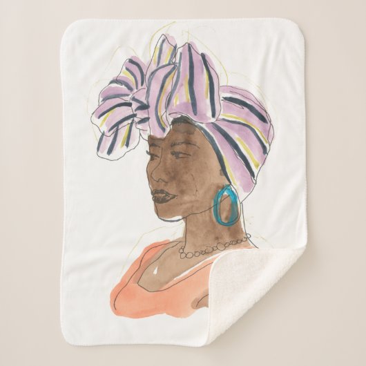 Sterke en mooie vrouw sherpa deken (Voorkant)