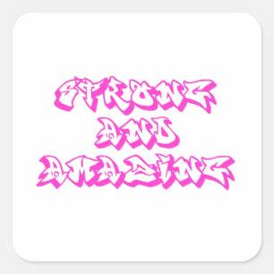 Sterke en verbluffende graffiti-afdrukken vierkante sticker