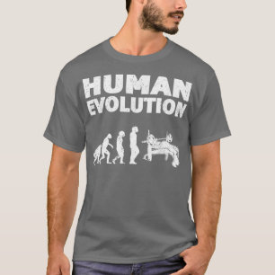 Sterke evolutiekrachtpatser en bodybuilder t-shirt
