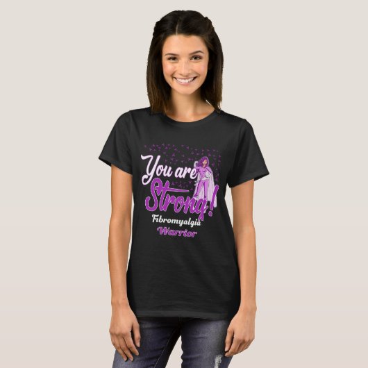 Sterke Fibromyalgia-krijger T-shirt (Voorkant volledig)