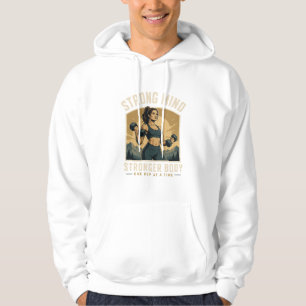 Sterke Geest Sterker Lichaam Gym Motivatie Ontwerp Hoodie