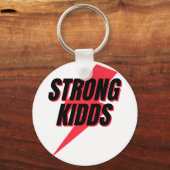 sterke - gele - hoofdring sleutelhanger (Voorkant)