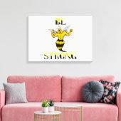 Sterke gele jeksmuur kunst canvas afdruk (Insitu (Woonkamer))