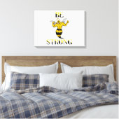 Sterke gele jeksmuur kunst canvas afdruk (Insitu (Slaapkamer))