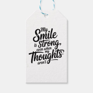 Sterke glimlach, stille strijd cadeaulabel