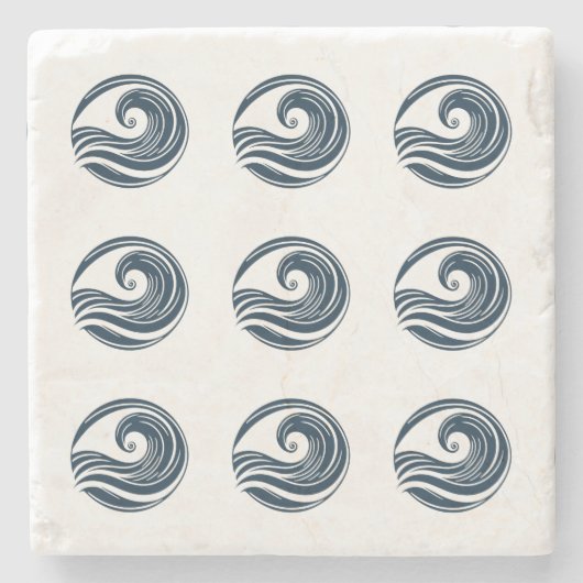 sterke golf stenen onderzetter (Voorkant)