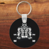 Sterke Gorilla pompen Sleutelhanger (Voorkant)