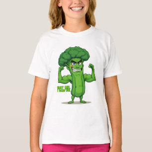Sterke Groenten Club-Flexing Broccoli Grappige Car T-shirt