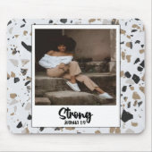 Sterke Joshua 1:9 Muismat Terrazzo Pattern (Voorkant)