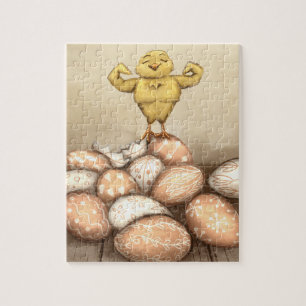 Sterke Kip Kaart Legpuzzel