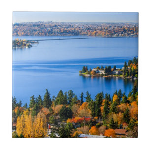 Sterke kleuren van de herfst in Bellevue Tegeltje