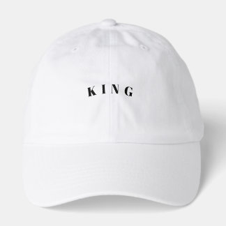 STERKE KONING-tekst comfortabele witte pet