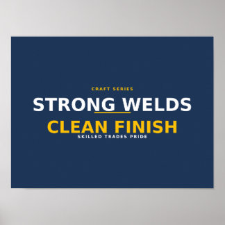 Sterke lassen schone afwerking — trots vakmanschap poster