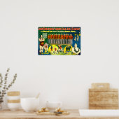 Sterke Mannen Circus Show Vintage 1898 Poster (Keuken)