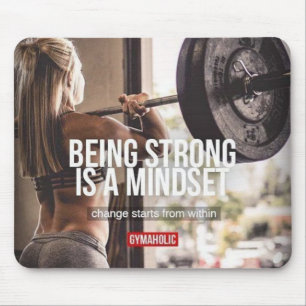 Sterke Mindset - Inspirerend voor de fitness van v Muismat
