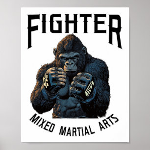 Sterke MMA Gorilla - Boksen en kooigevechten Poster