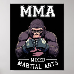 Sterke MMA Gorilla - Bokskooigevechten Poster