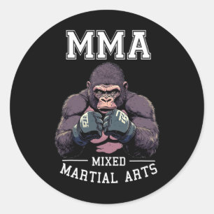 Sterke MMA Gorilla - Bokskooigevechten Ronde Sticker