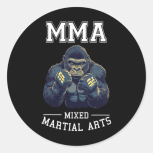 Sterke MMA Gorilla - Thaise bokskooi vechten Ronde Sticker
