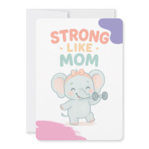 Sterke Moeder Baby Shower Uitnodigingskaart