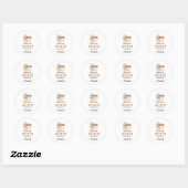 Sterke Moeder Retro Script Groovy Moederdag Ronde Sticker (Vel)
