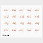 Sterke #naam kinderkanker Stickers (Vel)
