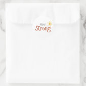 Sterke #naam kinderkanker Stickers (Tas)