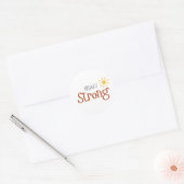 Sterke #naam kinderkanker Stickers (Envelop)