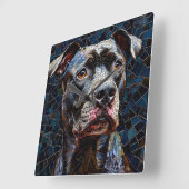 Sterke Pitbull hond Vierkante Klok (Hoek)
