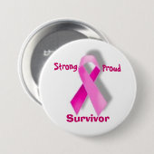 Sterke Proud Survivor-knop Ronde Button 7,6 Cm (Voorkant /achterkant)