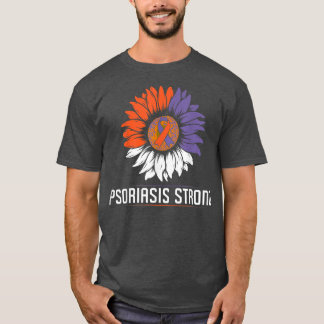 Sterke Psoriasis Warrior Ribbon Support Psoriasis T-shirt