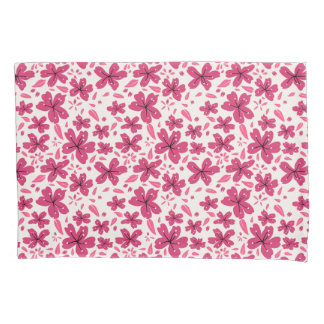 Sterke roze Florals Kussensloop