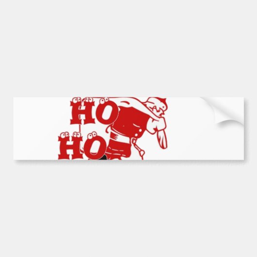 Sterke Santa Ho Ho Ho Collectie Bumpersticker (Voorkant)