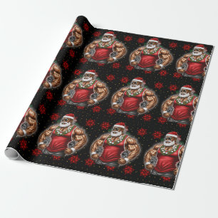 Sterke Sinterklaas Kerst Grappig Kerstmis Lelijke Cadeaupapier