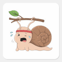 Sterke Slak met Zware Last Sticker