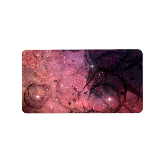Sterke sterren Ruimte Galaxy Pattern Buitengarter  Etiket (Voorkant)