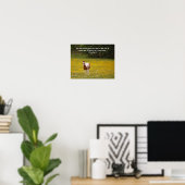 Sterke Sweet Horse and Scripting 2 Timothy 1:7 Poster (Thuiskantoor)