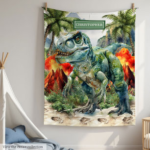 Sterke T-Rex Deken Aangepaste Naam Gepersonaliseer