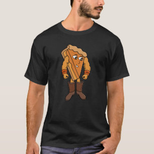 Sterke taart die laarzen draagt t-shirt