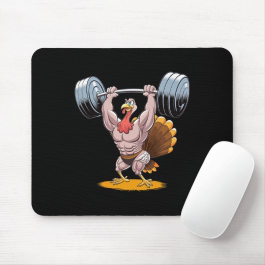 Sterke Turkije Bodybuilding Thanksgiving Weightlif Muismat (Met muis)
