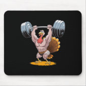 Sterke Turkije Bodybuilding Thanksgiving Weightlif Muismat (Voorkant)