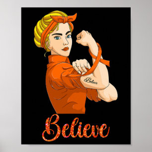 Sterke Vrouw Bloedkanker Poster